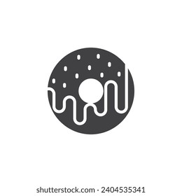 donut icon. sign for mobile concept and web design. outline vector icon. symbol, logo illustration. vector graphics.