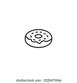 Donut icon, donut sign vector for web site Computer and mobile app