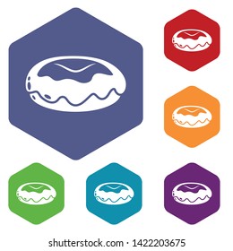 Donut icon. Simple illustration of donut vector icon for web