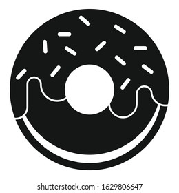 Donut icon. Simple illustration of donut vector icon for web design isolated on white background