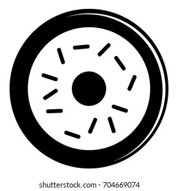 Donut icon. Simple illustration of donut vector icon for web