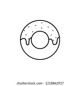donut, sinker, fritter, doughnut, dough-boy icon. Simple outline vector of food set for UI and UX, website or mobile application on white background