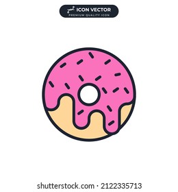 Donut icon symbol template for graphic and web design collection logo vector illustration