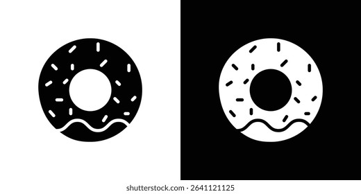 Donut icon symbols. Vector illustration.