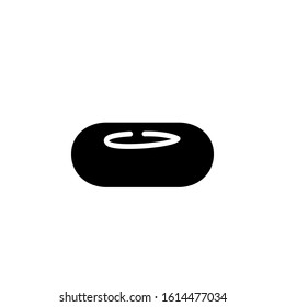 Donut icon template. Glyph vector illustration 