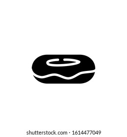 Donut icon template. Glyph vector illustration 