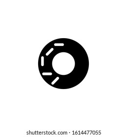 Donut icon template. Glyph vector illustration 