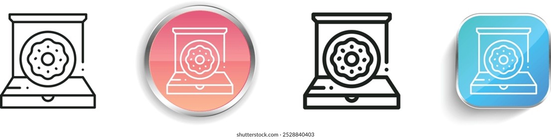 donut icon. Thin Linear, Regular and Button Style Design Isolated On White Background