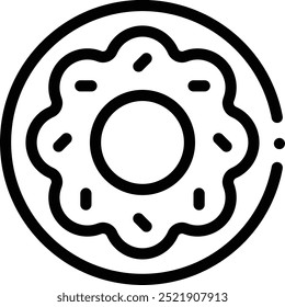 ícone rosca. Design De Estilo Linear Fino Isolado Em Plano De Fundo Branco