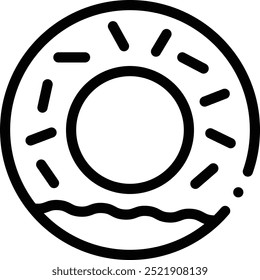donut icon. Thin Linear Style Design Isolated On White Background