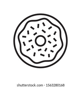Donut icon in trendy outline style design. Vector graphic illustration. Suitable for website design, logo, app, and ui. Editable vector stroke. EPS 10.