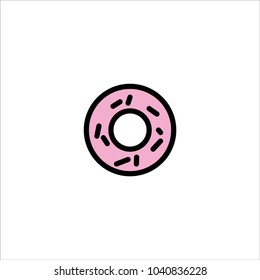 donut icon vector