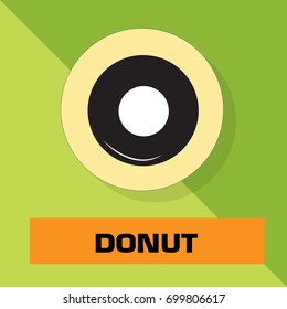 donut icon vector