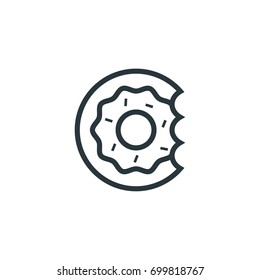 donut icon vector