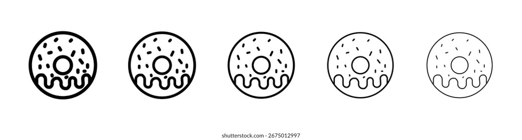 Ícone de rosca Ilustração de arte vetorial