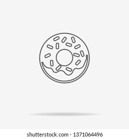Donut icon. Vector concept illustration for design.