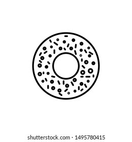 Donut icon. Vector concept illustration for design.