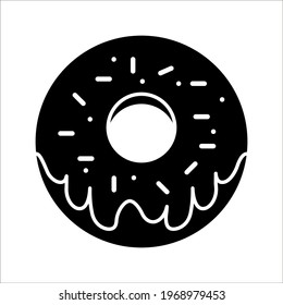 Donut icon. Vector concept illustration for design on white background. color editable