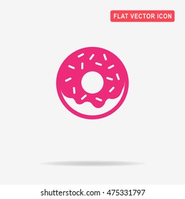 Donut icon. Vector concept illustration for design.