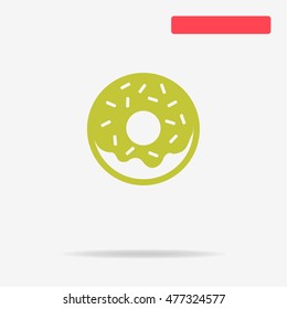 Donut icon. Vector concept illustration for design.