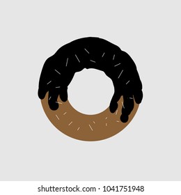 Donut icon vector design isolated