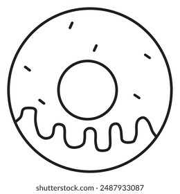 donut icon vector design. donut logo vector design