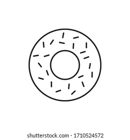 Plantilla de diseño del vector de iconos de donut