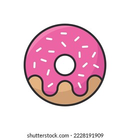 donut icon vector design template in white background