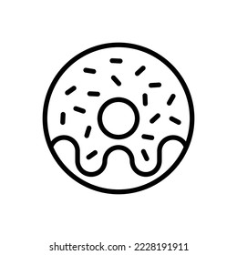 donut icon vector design template in white background