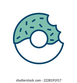 donut icon vector design template in white background