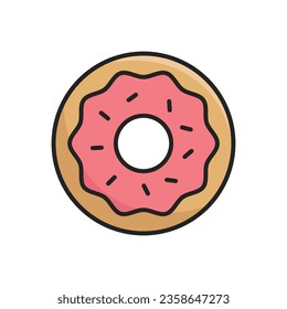 donut icon vector design template simple and clean