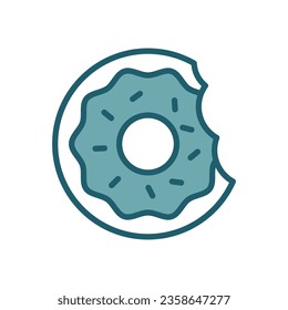 donut icon vector design template simple and clean