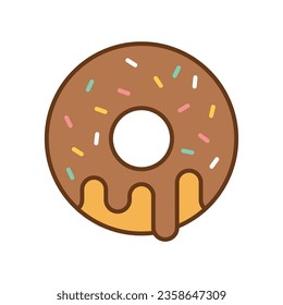 donut icon vector design template simple and clean