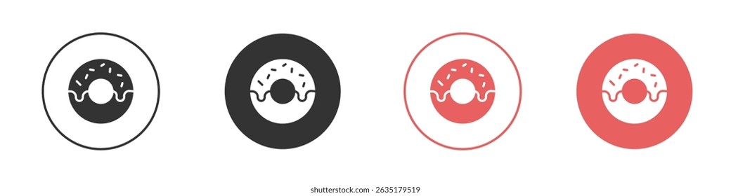 Donut icon vector design template simple and clean style