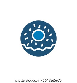 Donut icon vector design in trendy style