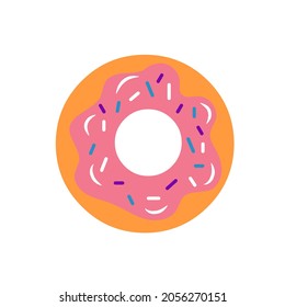 Donut icon vector. dessert illustration sign. sweet symbol. Cake logo.
