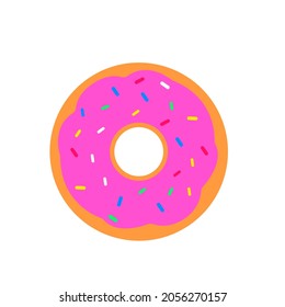 Donut icon vector. dessert illustration sign. sweet symbol. Cake logo.