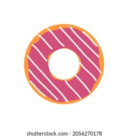 Donut icon vector. dessert illustration sign. sweet symbol. Cake logo.
