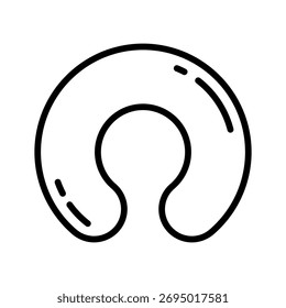 Vector de icono de donut. signo de ilustración de postre. símbolo dulce. Logotipo del pastel.