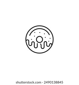 Donut-Symbol Vektorgrafik. EPS 10 editierbare Vektorgrafik