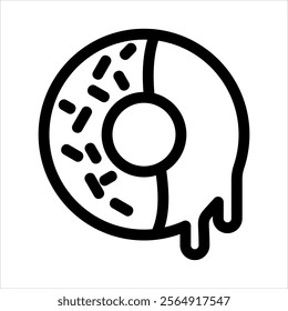 Donut Icon Vector from Food and Drink Set