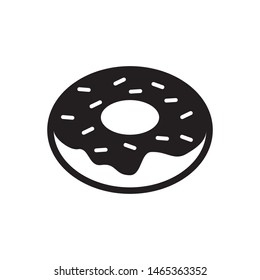 Donut icon vector. Glazed cake with a hole vector icon. Doughnut icon symbol illustration. Simple design on white background. Donut logo for web.