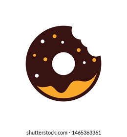 Donut icon vector. Glazed cake with a hole vector icon. Doughnut icon symbol illustration. Simple design on white background. Donut logo for web.
