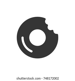 donut icon vector. donut icon glyph style design