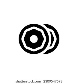 gráfico vectorial de icono de donut con colores