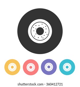 donut icon. vector illustration