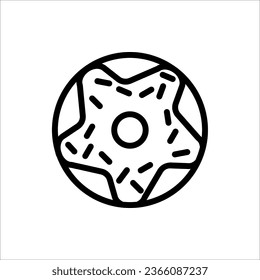 Donut icon. Vector illustration for design. isolated on white background