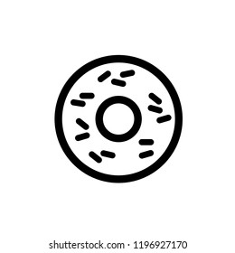 Donut icon, vector illustration. Flat design style. Vector donut icon illustration isolated on white background, donut icon Eps10. donut icons graphic design vector symbols.
