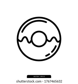 Donut Icon Vector Illustration Logo Template 
