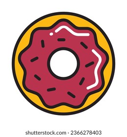 donut icon vector illustration logo design
